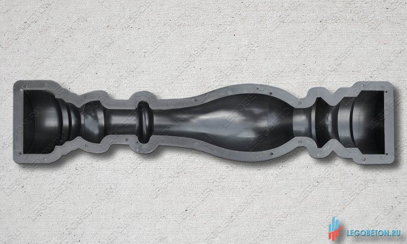 Форма пластиковая Балясина-2 (800x165)-03 Форма для отливки Балясина-2 из бетона (80х16.5см) купить в москве