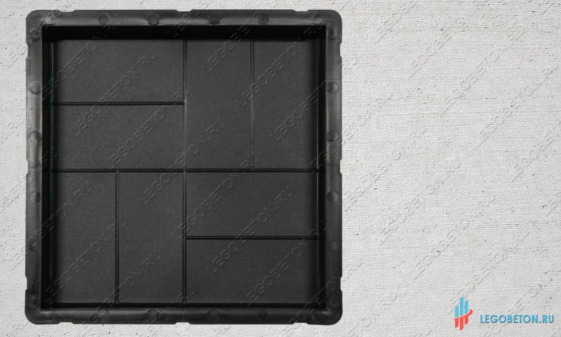 купить пластиковую форму для тротуарной плитки 8 кирпичей 30х30