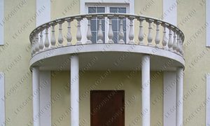 радиусная балюстрада, радиусные перила из бетона