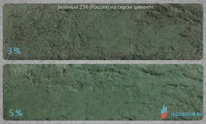 окраска серого бетона зеленым пигментом 234 купить в москве