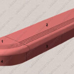 комплект форм ступени из бетона №2, пластиковые формы для изготовления ступени из бетона №2