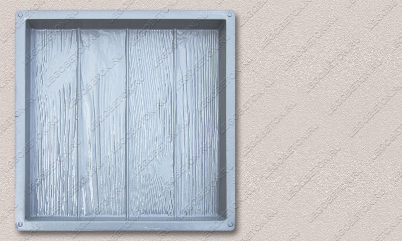 Форма "Квадрат «Четыре доски» (40х40х4)" FR126.1-1 пластиковая форма для тротуарной плитки из бетона Квадрат «Четыре доски» (40х40х4) купить, форма для тротуарной плитки из бетона Квадрат «Четыре доски» (40х40х4) цена