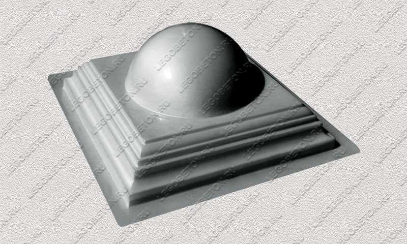 Форма "Навершие забора №8 «Полушарие малое»" FR144.1-1 пластиковая форма для изделий из бетона Навершие забора №8 «Полушарие малое» купить, форма для изделий из бетона Навершие забора №8 «Полушарие малое» цена