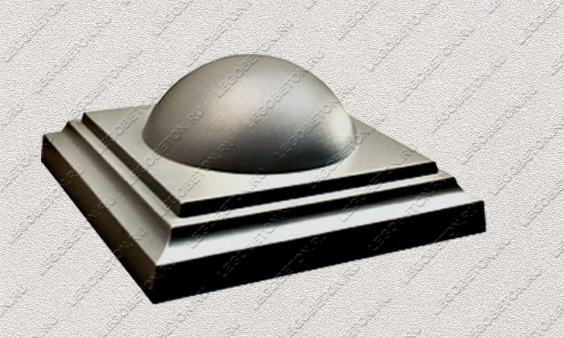 Форма "Навершие забора №9 «Полушарие большое»" FR145.1-1 пластиковая форма для изделий из бетона Навершие забора №9 «Полушарие большое» купить, форма для изделий из бетона Навершие забора №9 «Полушарие большое» цена