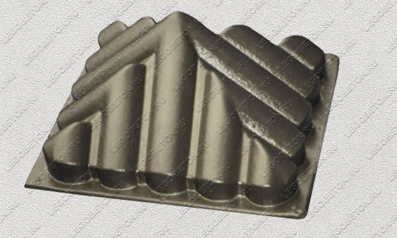 форма Крышка черепица-42 пластиковая форма крышка столба "черепица-42х42"