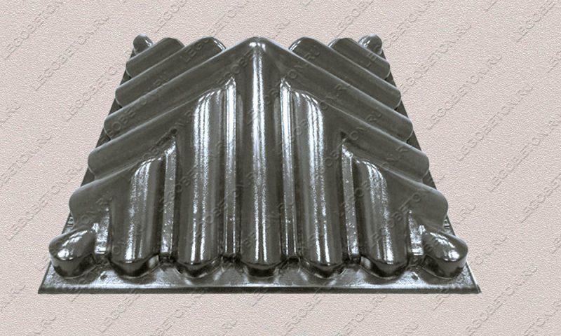 пластиковая форма Крышка черепица-57 пластиковая форма Крышка столба черепица-57х57 из АБС