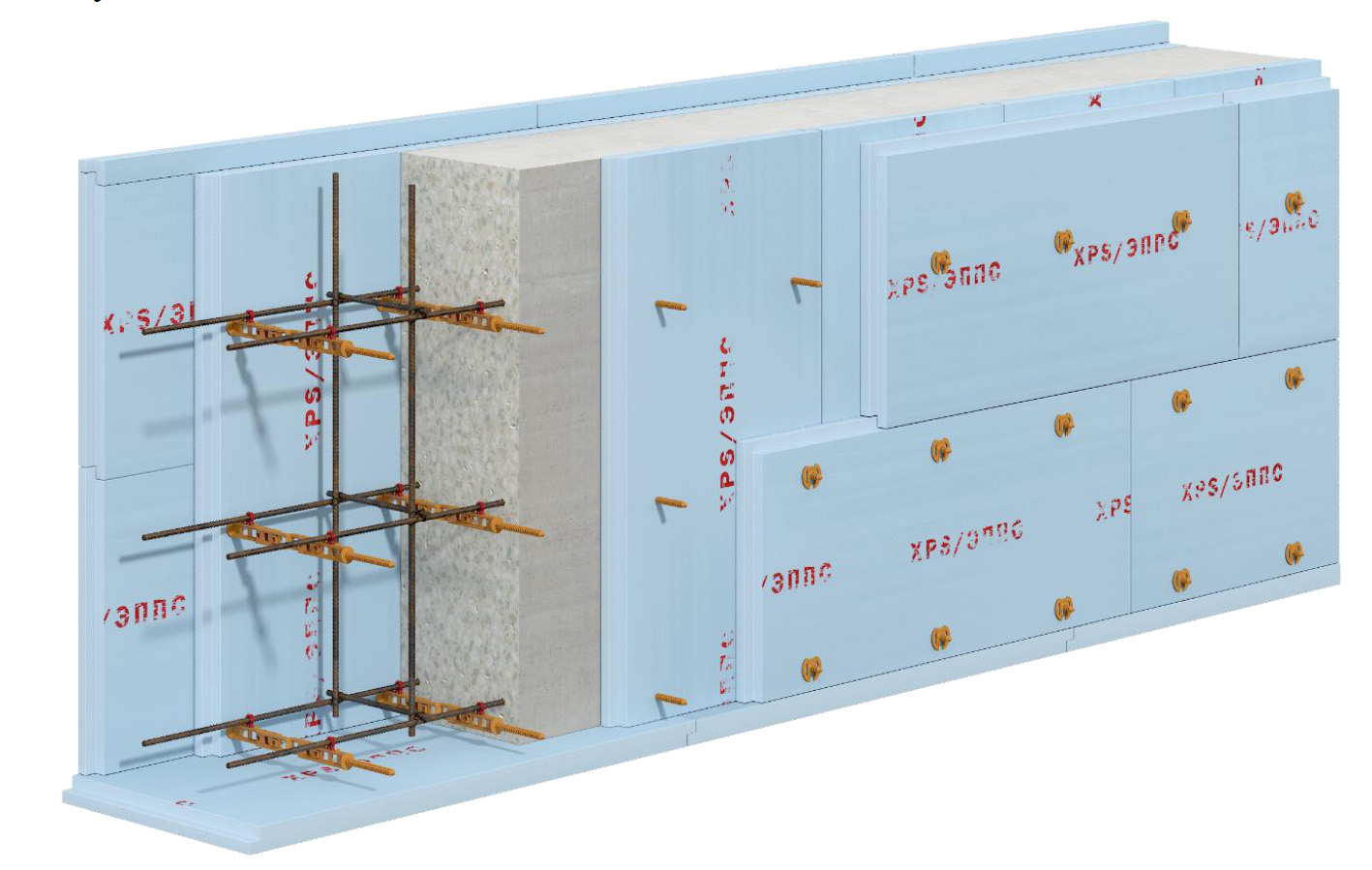 использование несьемной стяжки свт-2 для ленточного прямого фундамента