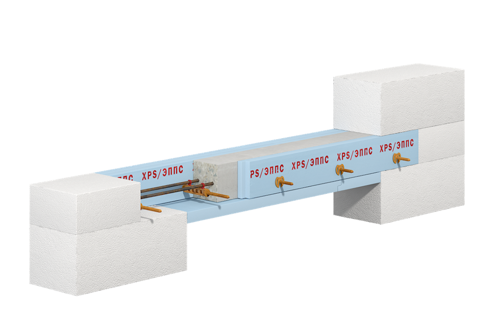 применение несъемной стяжки опалубки СВТ-2 для перемычки над проемами