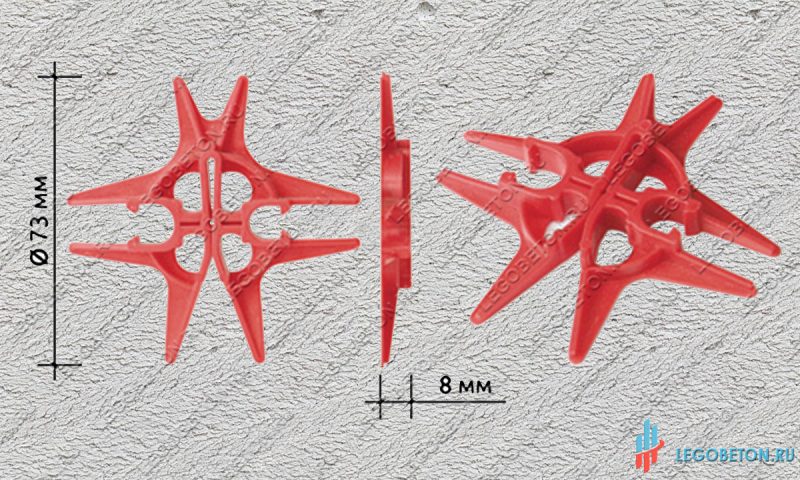 фиксатор теплоизоляции для гибкой связи БПА-газобетон
