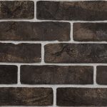 угловая плитка под кирпич "Заводской" с кислотной и обьемной окраской - черный-R004