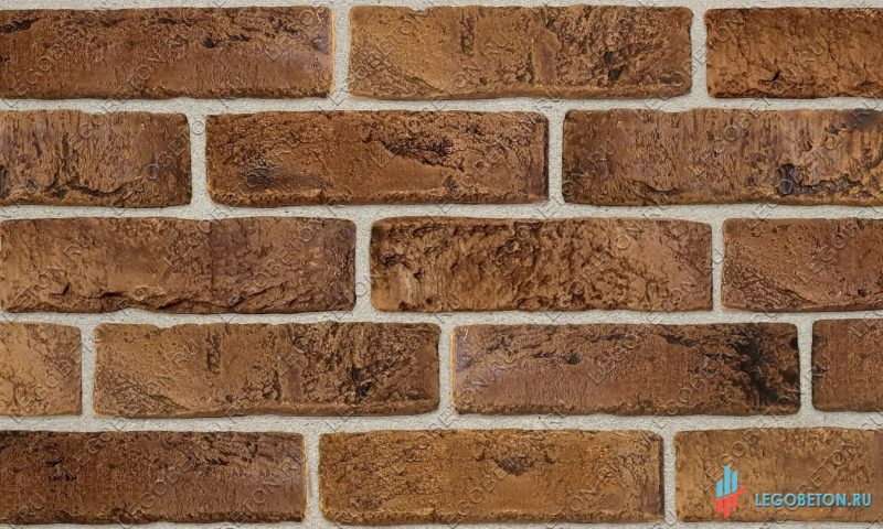 декоративный кирпич "Заводской" - Коричневый-R012 декоративный кирпич для фасада "Заводской" коричневый R012