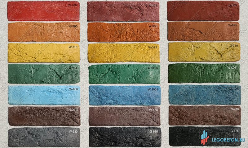 плитка под кирпич "Заводской" - обьемная окраска неорганическими пигментами