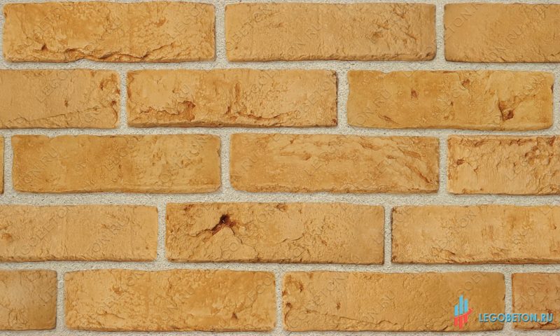 плитка под кирпич "Заводской" - Желтый-R011(1) плитка под кирпич "Заводской" - комбинированная кислотная окраска - желтый R011