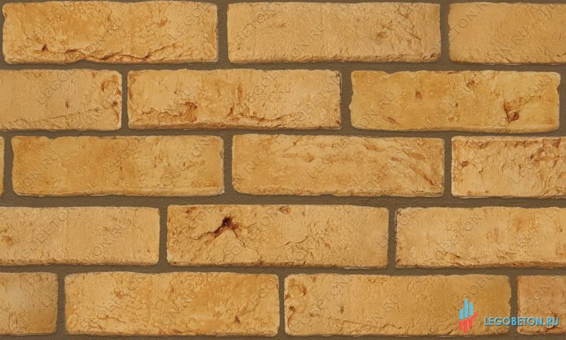 плитка под кирпич "Заводской" с кислотной окраской с темной расшивкой