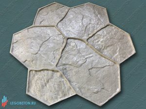 штамп (форма) рваный камень (С) для печатного бетона купить в Москве