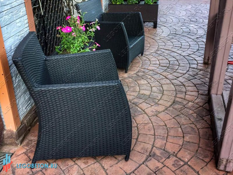 штамп для печатного бетона Веер купить в Москве