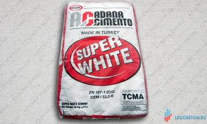 цемент белый ADANA CEM I 52,5R (М600) турция купить в москве