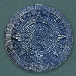 панно Календарь Майя черненная латунь из бетона купить в москве