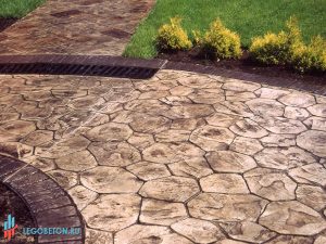 штампованный бетон - штамп рваный камень-вариант укладки-8