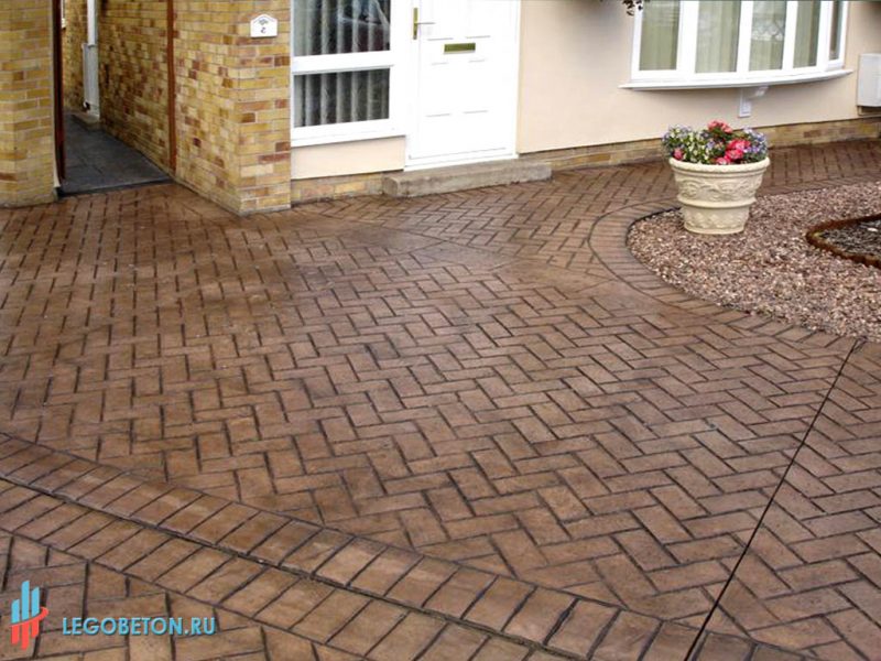 Штампованный бетон Клинкерная плитка-3