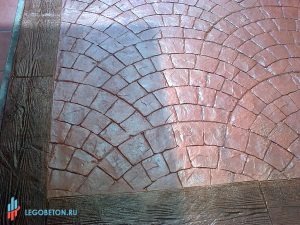 Штампованный бетон бордюр доска-03