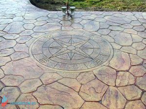 Печатный бетон роза ветров-03