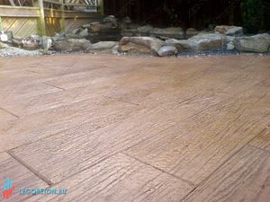 изготовление печатного бетона с штампом Доска напольная (120х30)