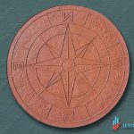 штамп для печатного бетона Роза ветров (Компас) полиуретановый (профессиональный) купить в Москве