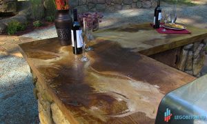 кислотная окраска бетонной столешницы из готовой смеси