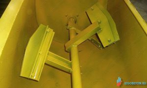 мешающие лопатки растворосмесителя принудительного с горизонтальным валом РСПГ-300 литров.