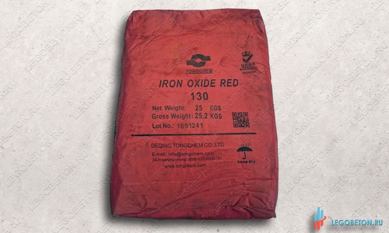 купить в москве краситель сухой железоокисный для бетона красный Н 130 (китай)