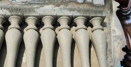 изготовление балюстрад, балюстрады из бетона, метод сращивания